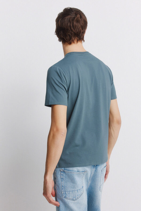 Springfield Lycra slim fit T-shirt blue