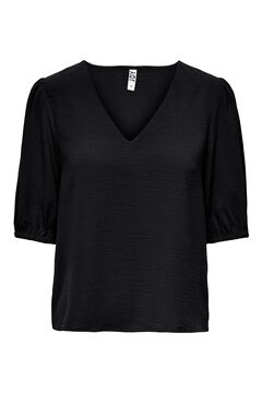 Springfield V-neck blouse noir