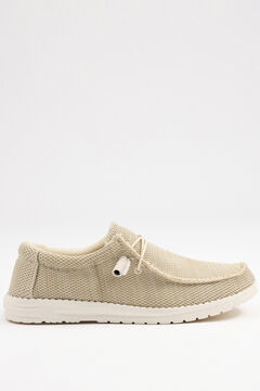 Springfield Washed stretch canvas trainer brun
