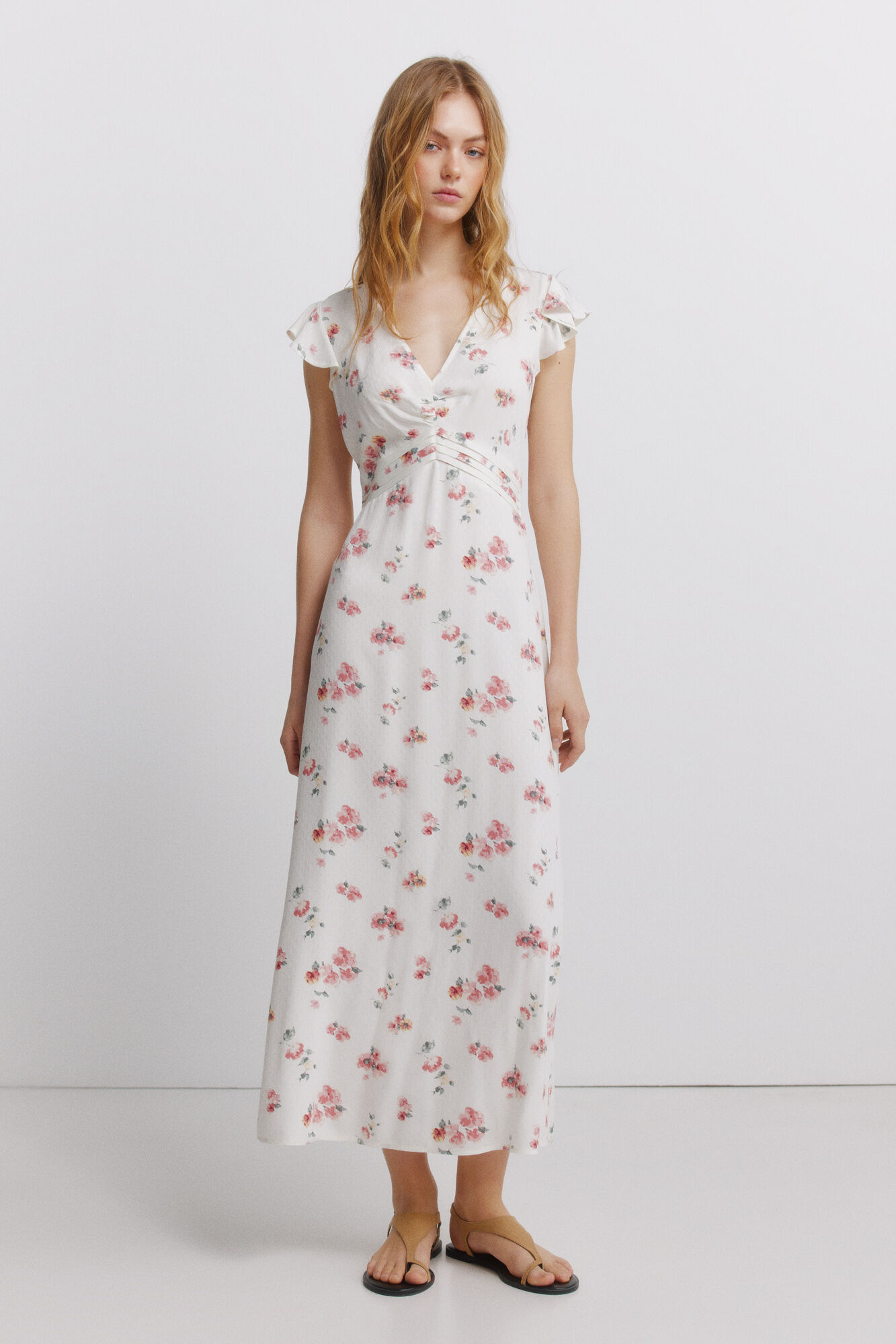 Springfield Vestido pleats bajo pecho