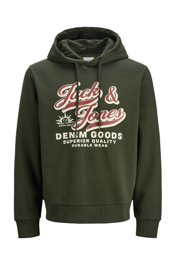 Jack & Jones PLUS Essential hooded sweatshirt green