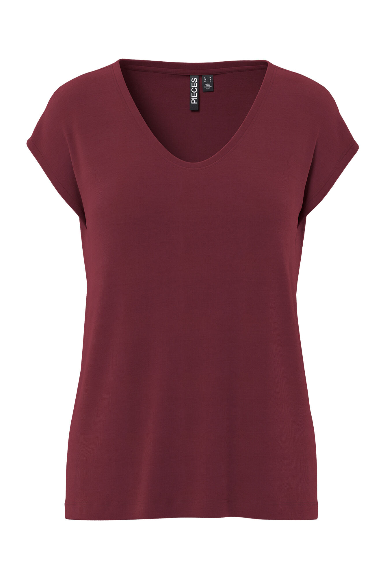Pieces T-shirt b&aacute;sica fluida