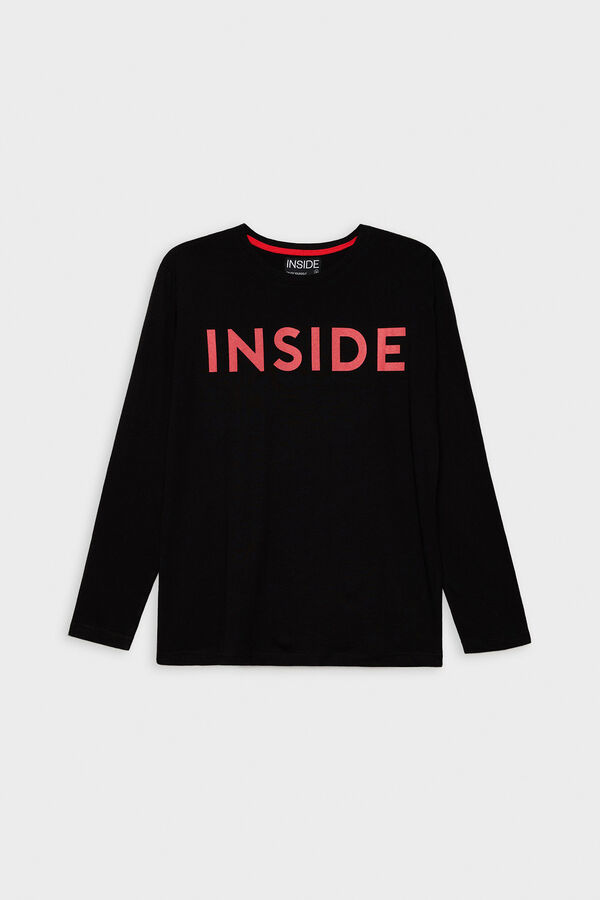 Inside Inside print T-shirt black