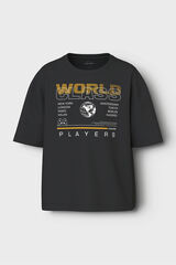 Name it Children's print t-shirt Crna