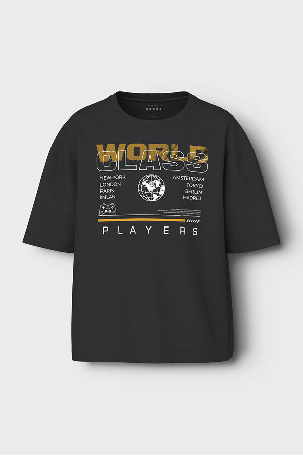 Name it Children's print t-shirt Crna