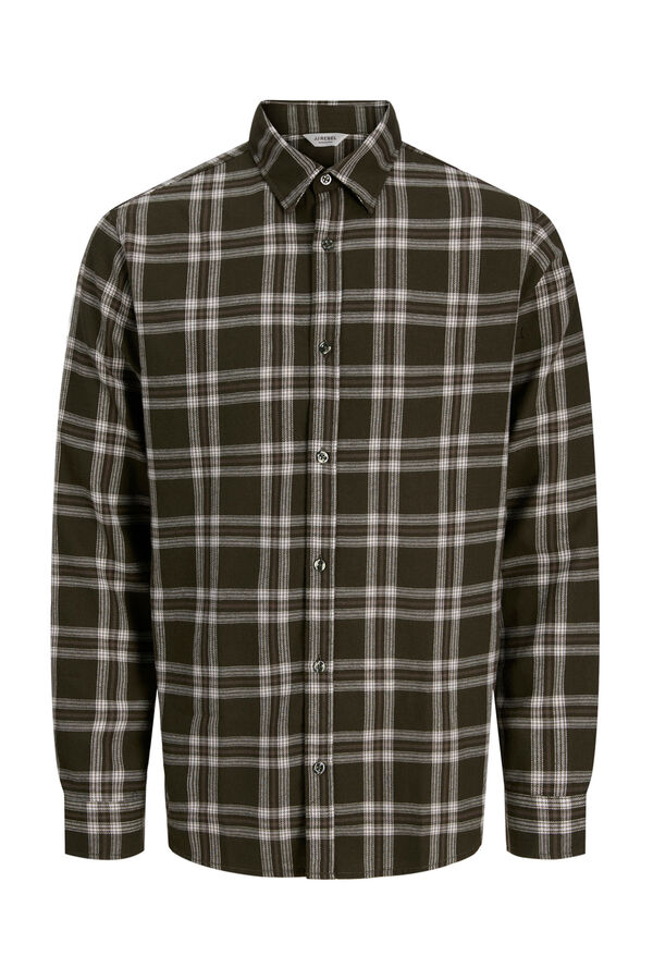 JJ REBEL Camisa regular fit cuadros verde