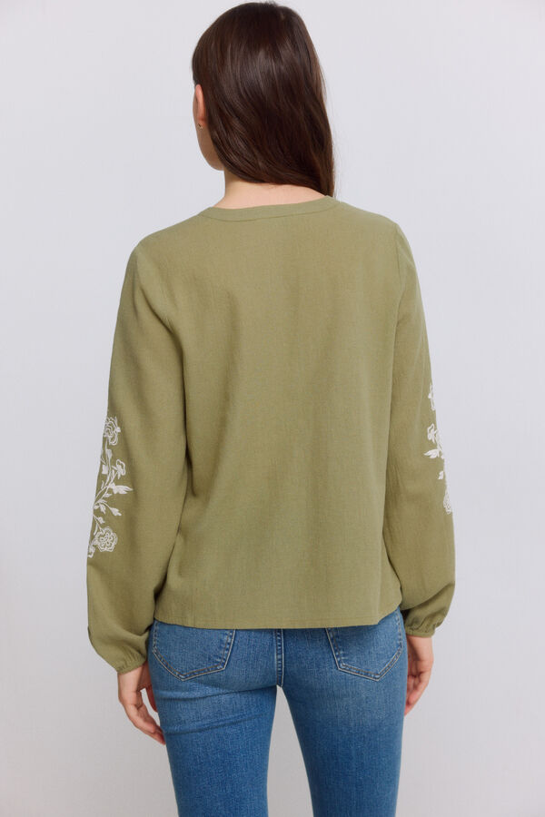 Springfield Embroidered romantic blouse printed