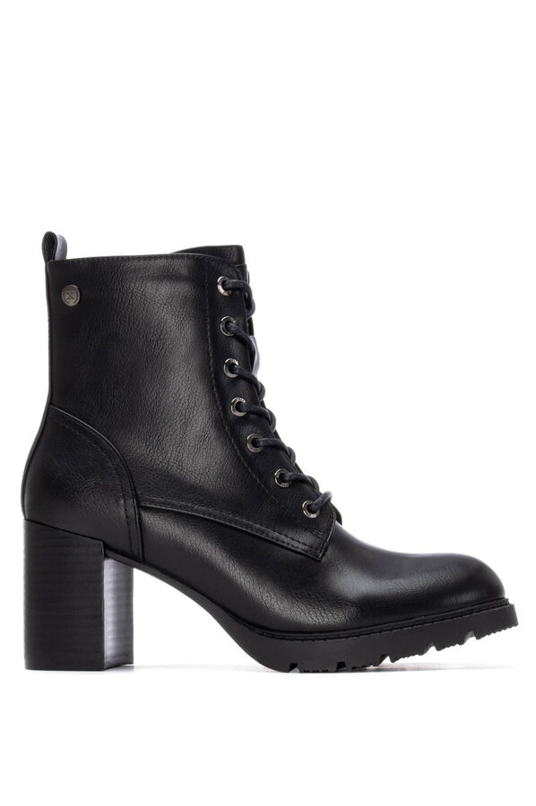 XTI Bota de salto com cadar&ccedil;o preto