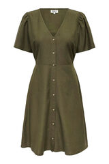 Only Short linen dress green