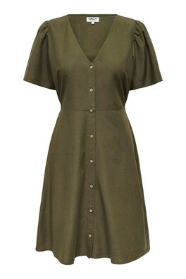 Vestido corto de lino