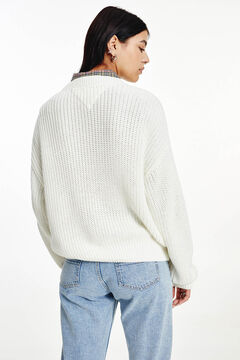 Springfield Round neck jumper with flag.  blanc
