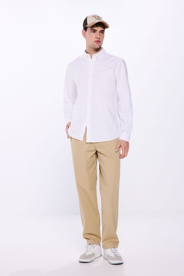 Springfield Camisa oxford blanco