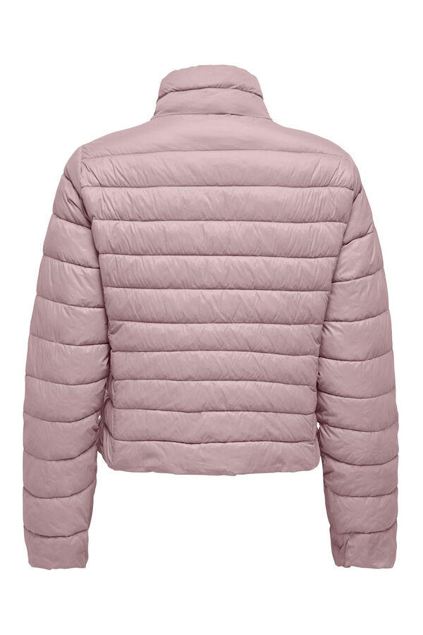 Only Quilted jacket with zip fastening pink
