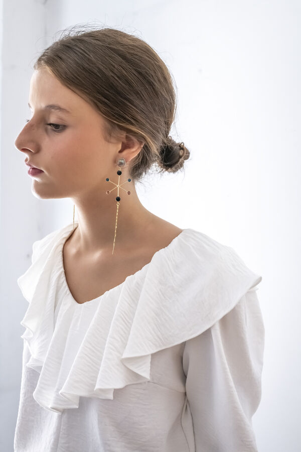 Cul Sac Camisa mangas abullonadas blanco