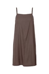 Pieces Linen short dress with straps nude