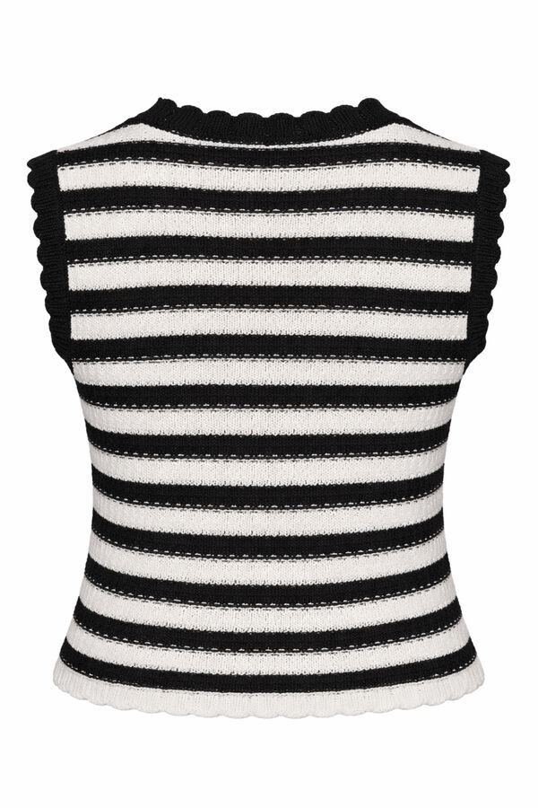 Noisy May Buttoned knit top white