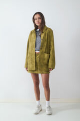 Balmohk Mini falda efecto deste&ntilde;ido verde