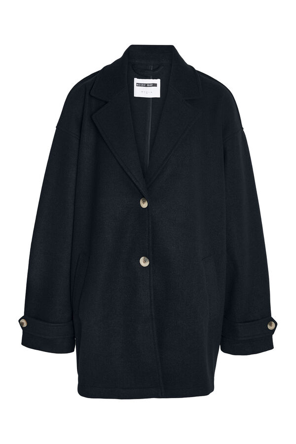 Noisy May Short coat with lapels black