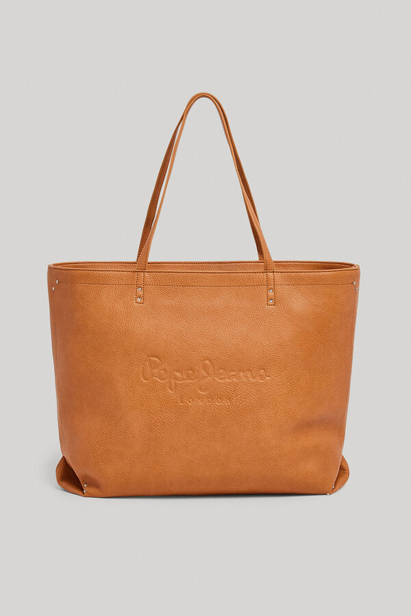 Springfield Tote Bag with Embossed Logo tan