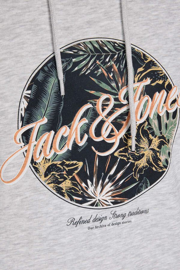 Jack & Jones Sudadera con capucha algod&oacute;n blanco