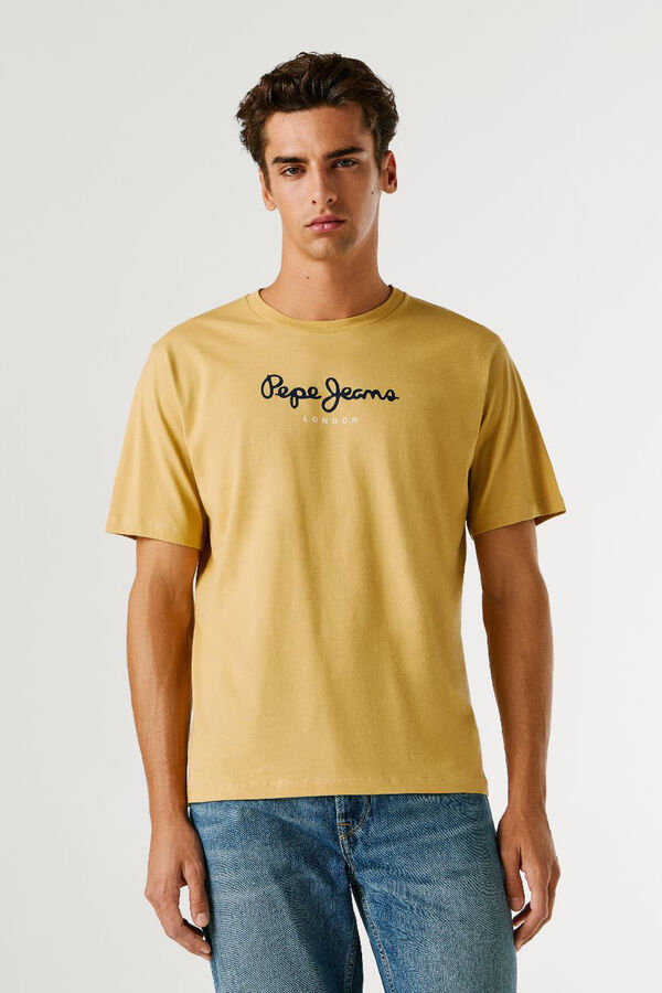 Pepe Jeans T-shirt amarela do elenco estampado
