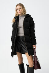 Tiffosi Abrigo largo acolchado negro