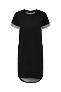 JDY Vestido manga curta e gola redonda