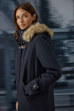 Springfield Parka &agrave; capuche en fourrure avec boucle