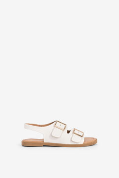 Springfield Flat sandal with buckles white