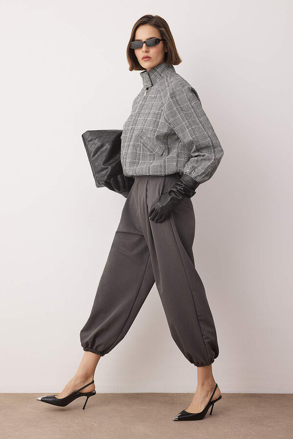 Trendyol Pantalones bombachos flu&iacute;dos gris