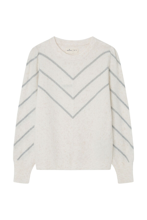 Springfield Suéter lurex chevron branco