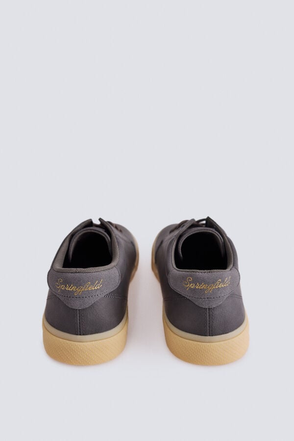 Springfield Faux leather iconic sneaker grey