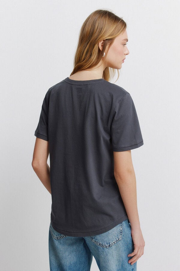 Springfield T-shirt de manga curta d&aacute;lmatas cinzento