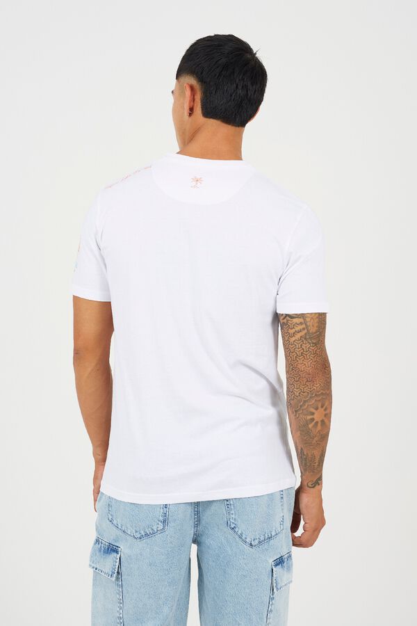 Brave Soul Printed short sleeve T-shirt white
