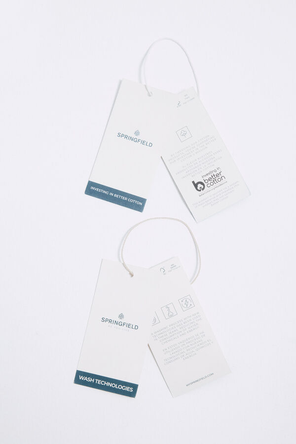 Springfield Pantalones cargo algodón gris