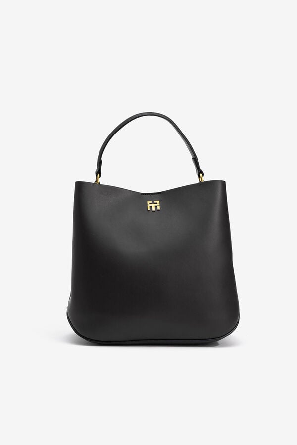 Springfield Leather Effect Bucket Bag black