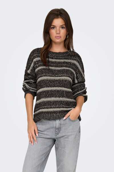 Springfield Strick- Pullover mit Lurex schwarz