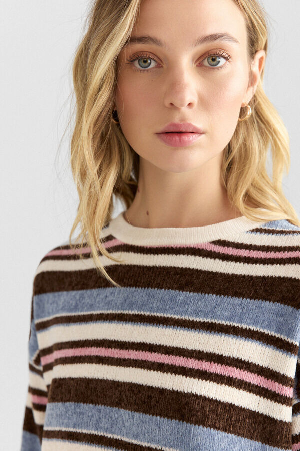 Springfield Fine striped thin jumper blue