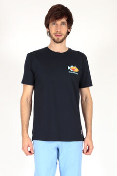 Springfield Back print T-shirt navy