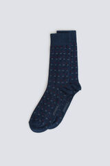 Springfield Long micro-embroidered sock blue
