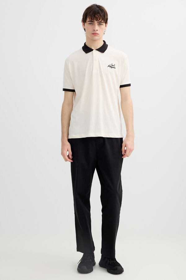Inside Short sleeve polo shirt white