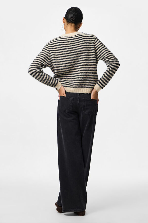 Pieces Jersey rayas contraste print jadore gris