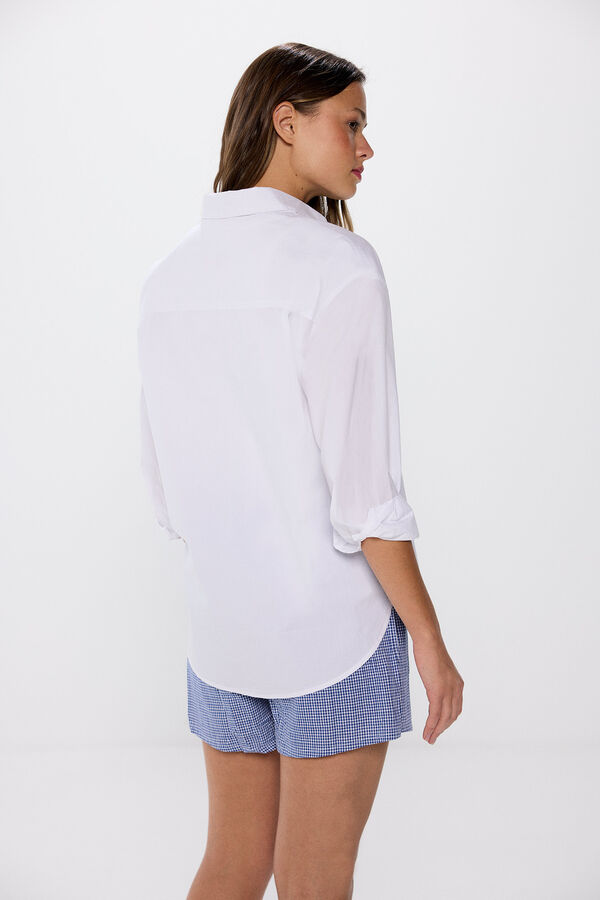 Springfield Oversized cotton shirt  white