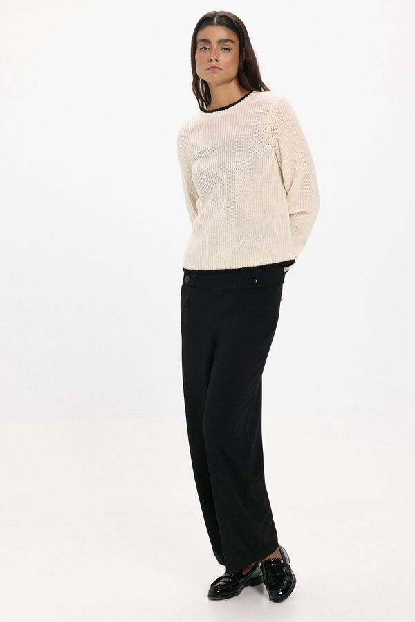 JDY Round neck jumper white
