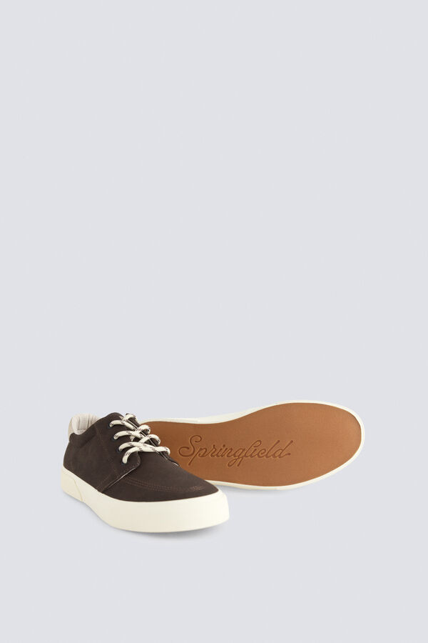 Springfield Soft faux leather iconic sneaker nude