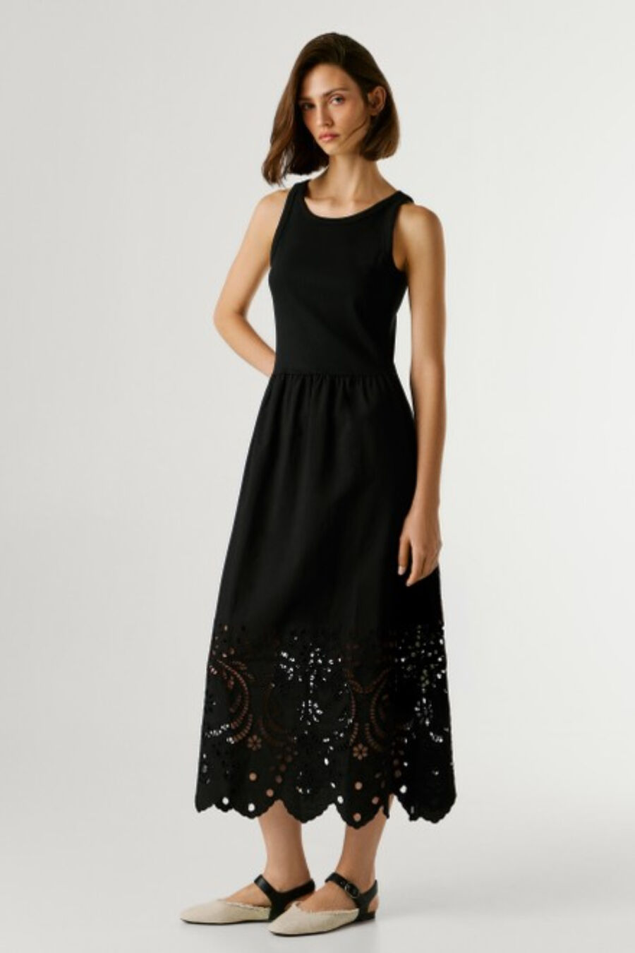 Vestido largo sin mangas