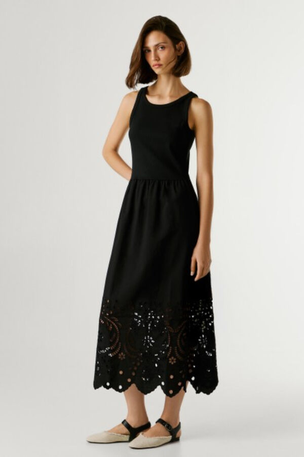 Pepe Jeans Vestido largo sin mangas negro