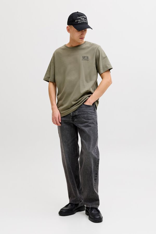 Jack & Jones Relaxed backprint T-shirt beige
