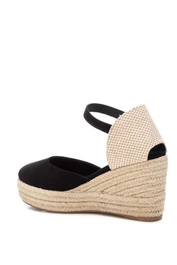 Refresh Suede wedge espadrilles black