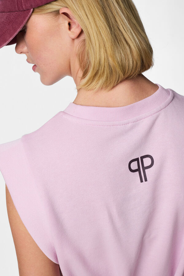 Pieces Cotton long dress pink